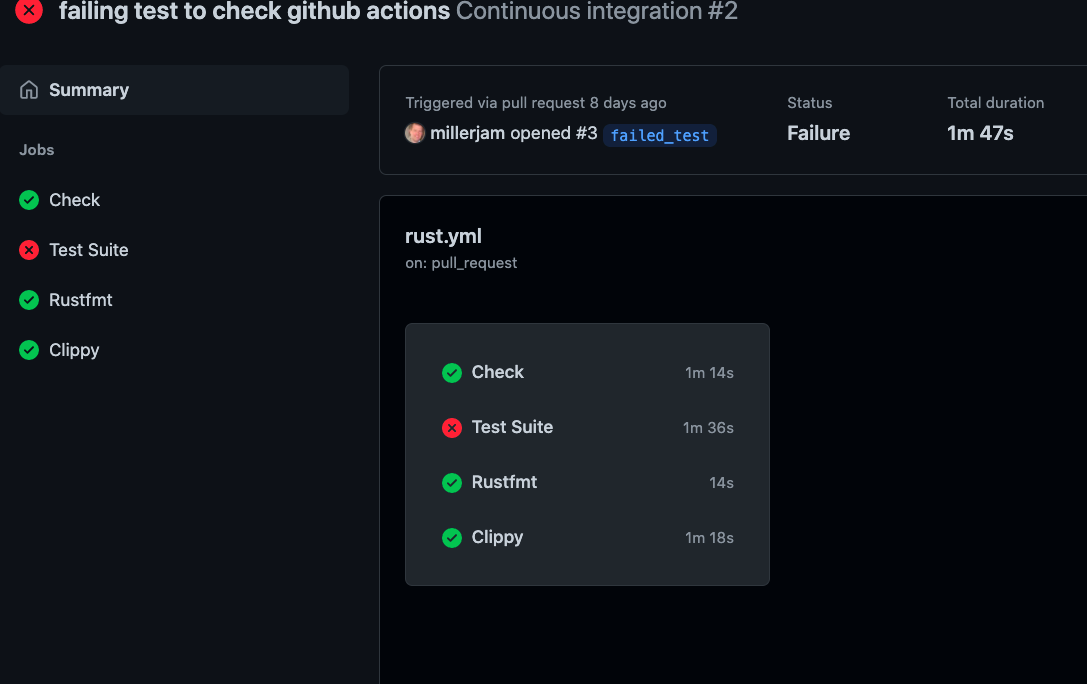 GitHub Action Failed